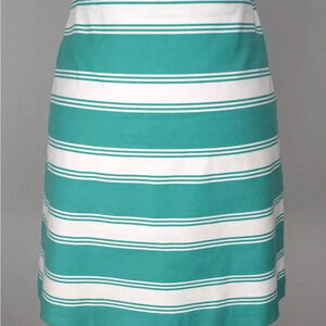 VINEYARD VINES Turquoise Blue Green White Striped Straight Pencil Skirt Size 10